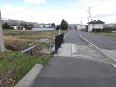 村道1-4号線歩道橋拡幅設計 村道1-4号拡幅 施工後