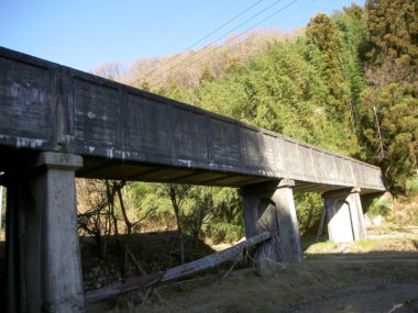 胡麻目沢水路橋耐震補強設計 施工前